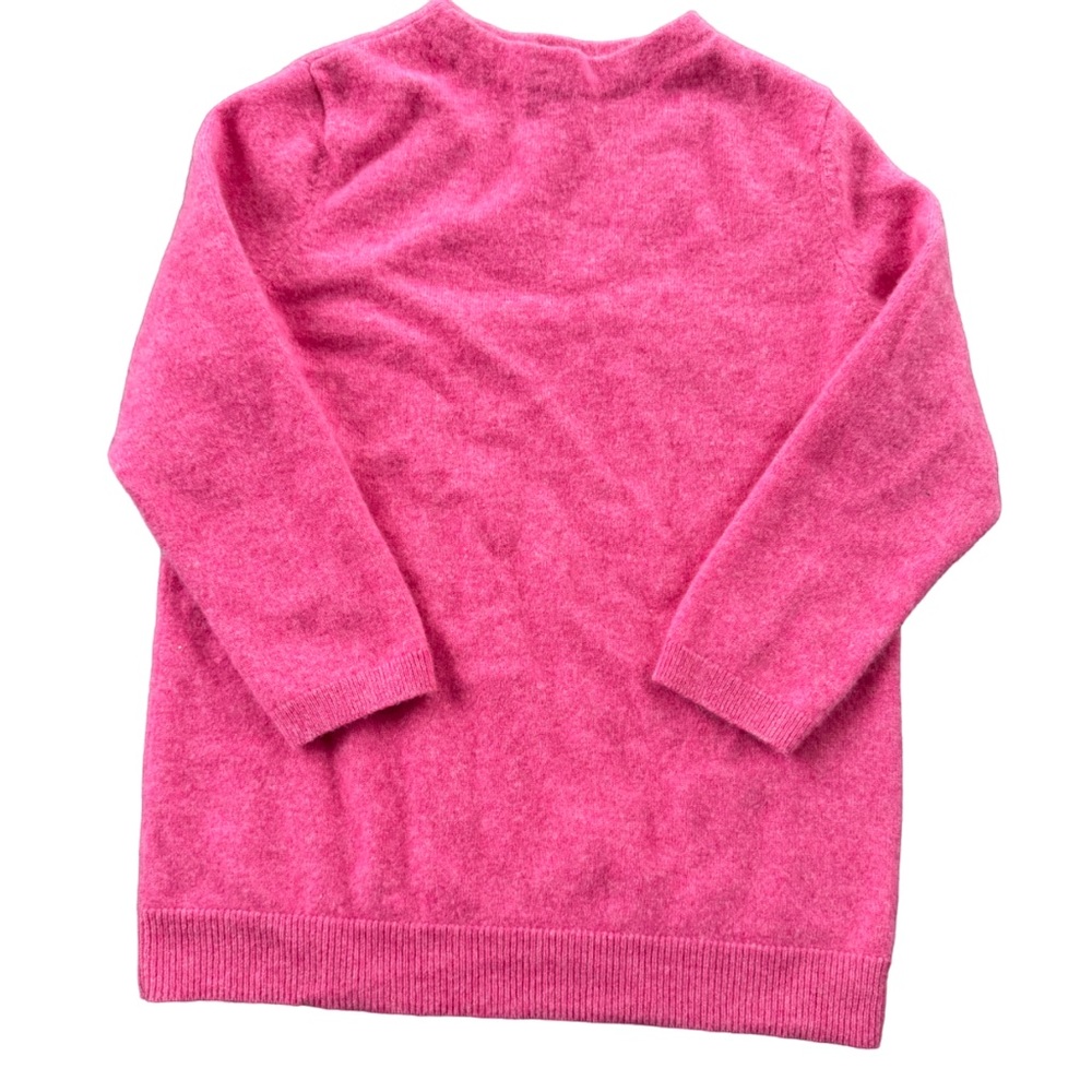 Talbots Sweater Womens MP Pink Pure Cashmere 3/4 Sleeve Solid Pullover